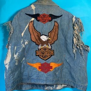 Crazy Vintage Custom Harley Vest 🔥🦅🔥